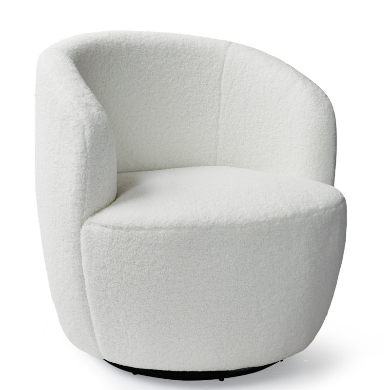 Wade Logan® Upholstered Swivel Barrel Chair & Reviews Wayfair